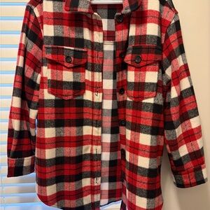 Bluenotes Red and Black Shacket